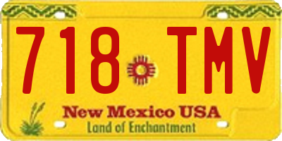NM license plate 718TMV