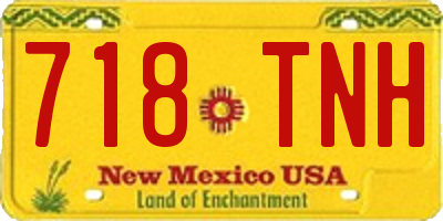 NM license plate 718TNH