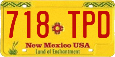 NM license plate 718TPD