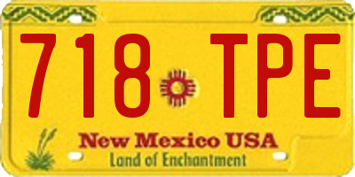NM license plate 718TPE