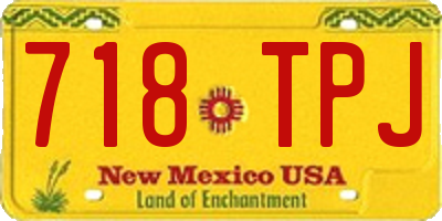 NM license plate 718TPJ