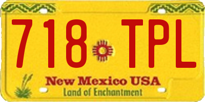 NM license plate 718TPL