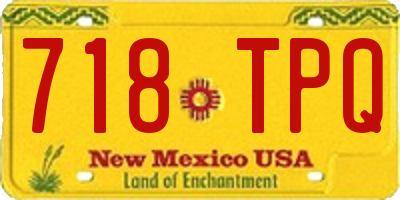 NM license plate 718TPQ