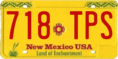NM license plate 718TPS