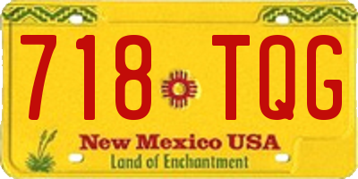 NM license plate 718TQG