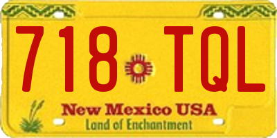 NM license plate 718TQL