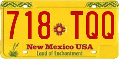 NM license plate 718TQQ