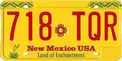 NM license plate 718TQR