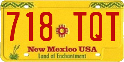 NM license plate 718TQT