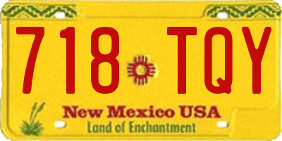 NM license plate 718TQY