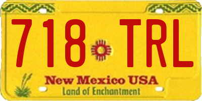 NM license plate 718TRL