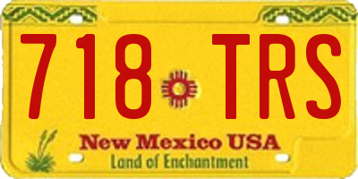 NM license plate 718TRS