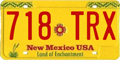 NM license plate 718TRX