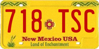 NM license plate 718TSC