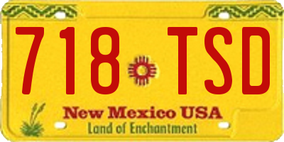 NM license plate 718TSD