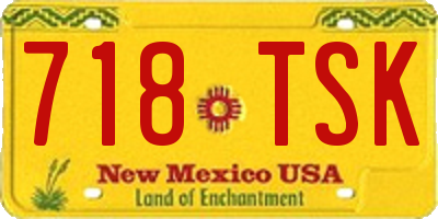 NM license plate 718TSK