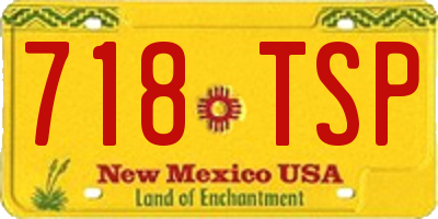 NM license plate 718TSP