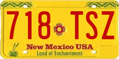 NM license plate 718TSZ