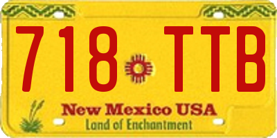 NM license plate 718TTB