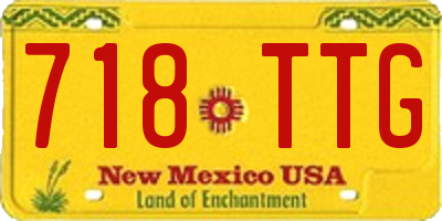 NM license plate 718TTG