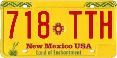 NM license plate 718TTH