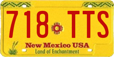 NM license plate 718TTS