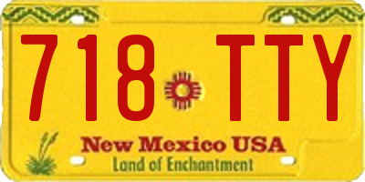 NM license plate 718TTY