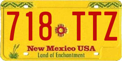 NM license plate 718TTZ
