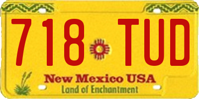 NM license plate 718TUD