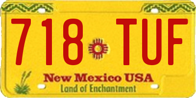 NM license plate 718TUF