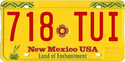 NM license plate 718TUI