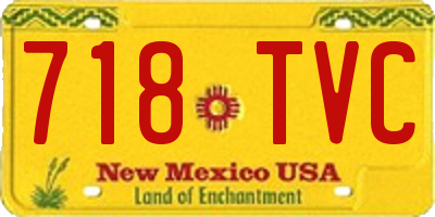 NM license plate 718TVC