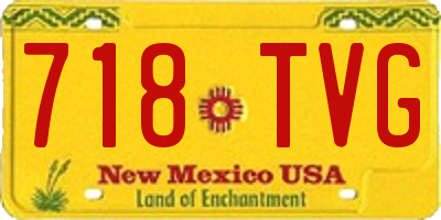 NM license plate 718TVG