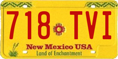 NM license plate 718TVI