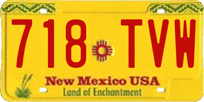 NM license plate 718TVW