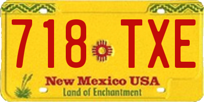 NM license plate 718TXE