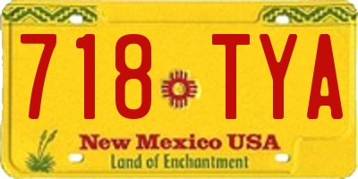 NM license plate 718TYA