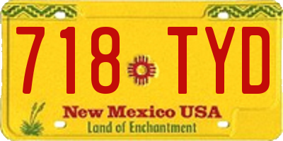 NM license plate 718TYD