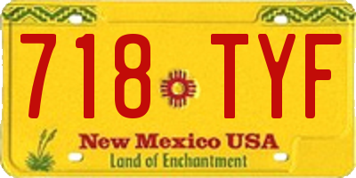 NM license plate 718TYF