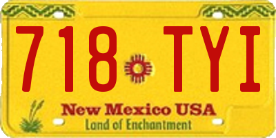 NM license plate 718TYI