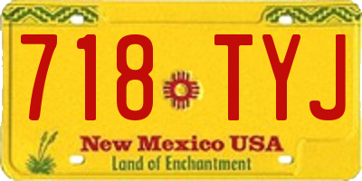 NM license plate 718TYJ