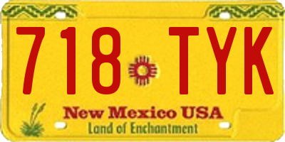 NM license plate 718TYK