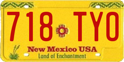 NM license plate 718TYO