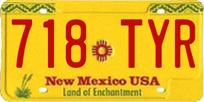 NM license plate 718TYR