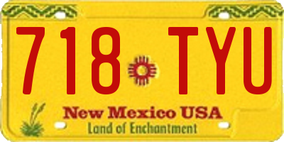 NM license plate 718TYU