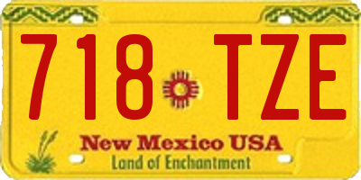 NM license plate 718TZE