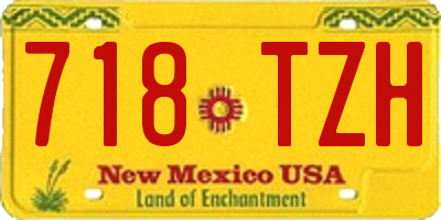 NM license plate 718TZH