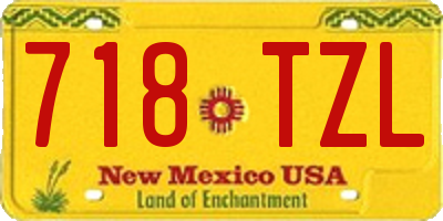 NM license plate 718TZL