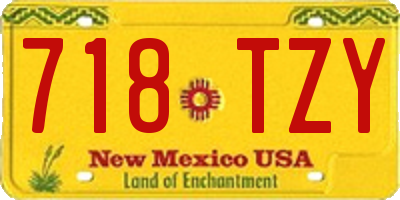 NM license plate 718TZY