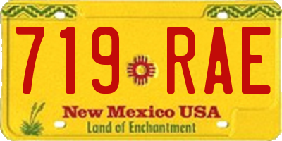 NM license plate 719RAE